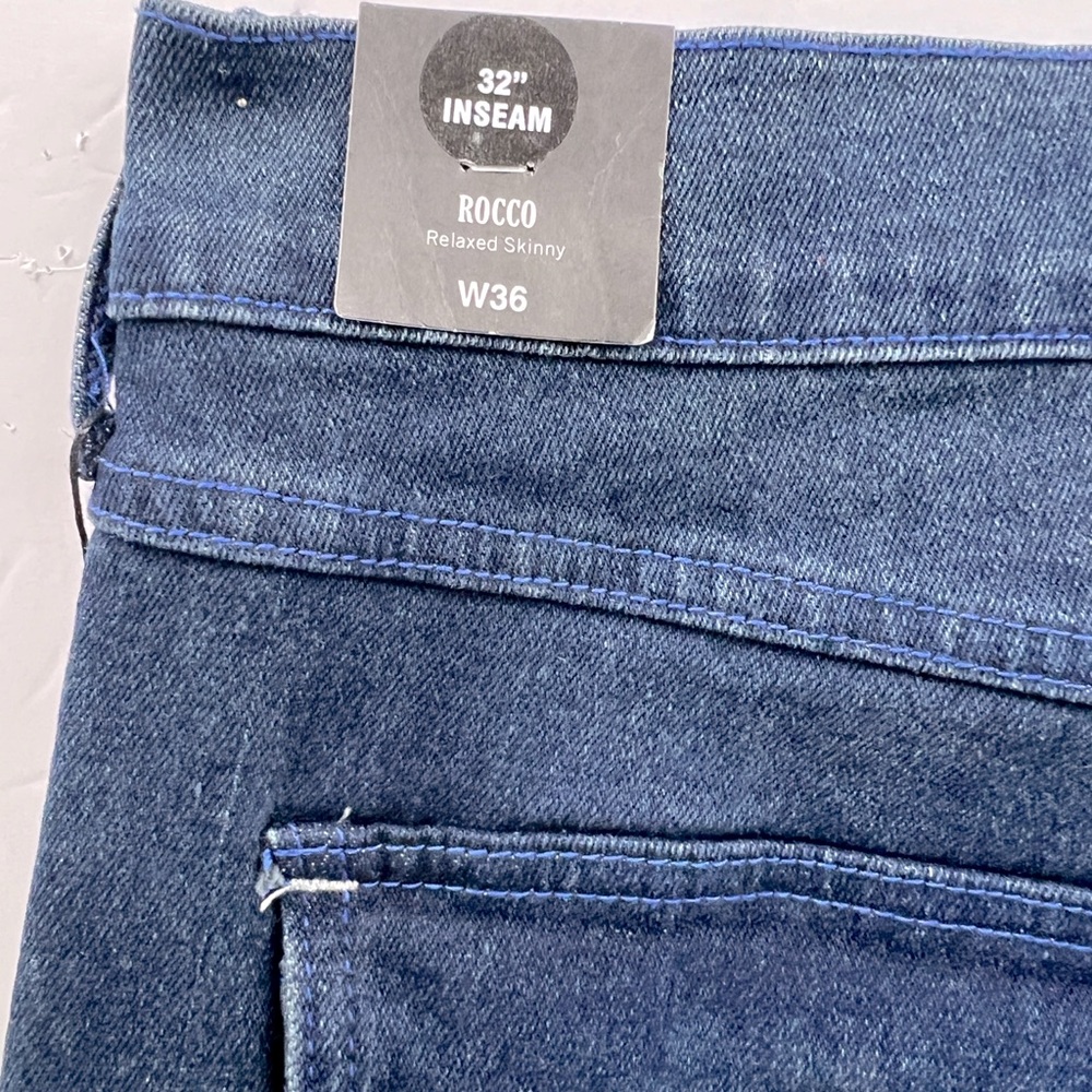 TRUE RELIGION JEANS, ROCCO RELAXED SKINNY, DARK SCORCHED, WASH,W 36, IN-SEAM 32 - Picture 10 of 16